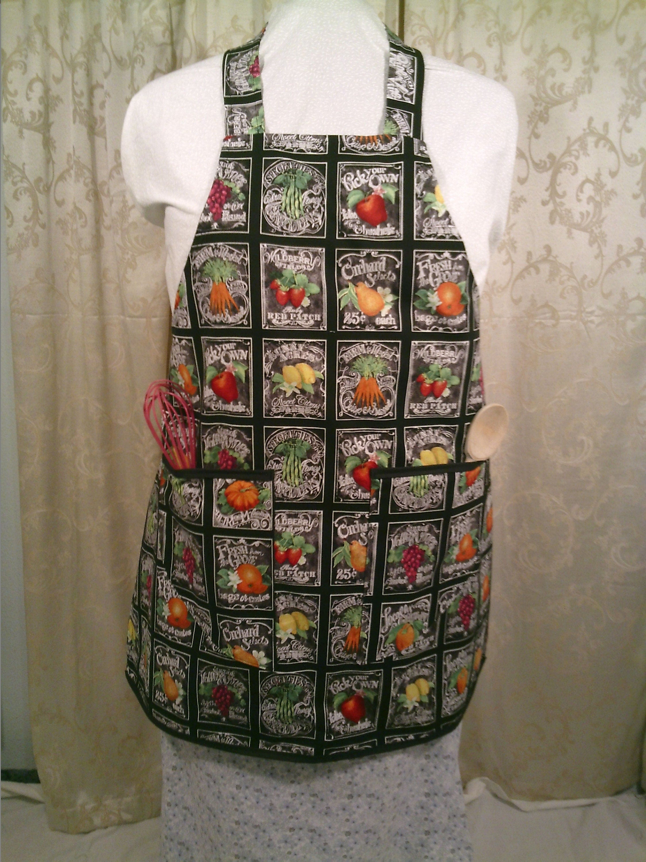 Adult Apron Fruits and Veggies