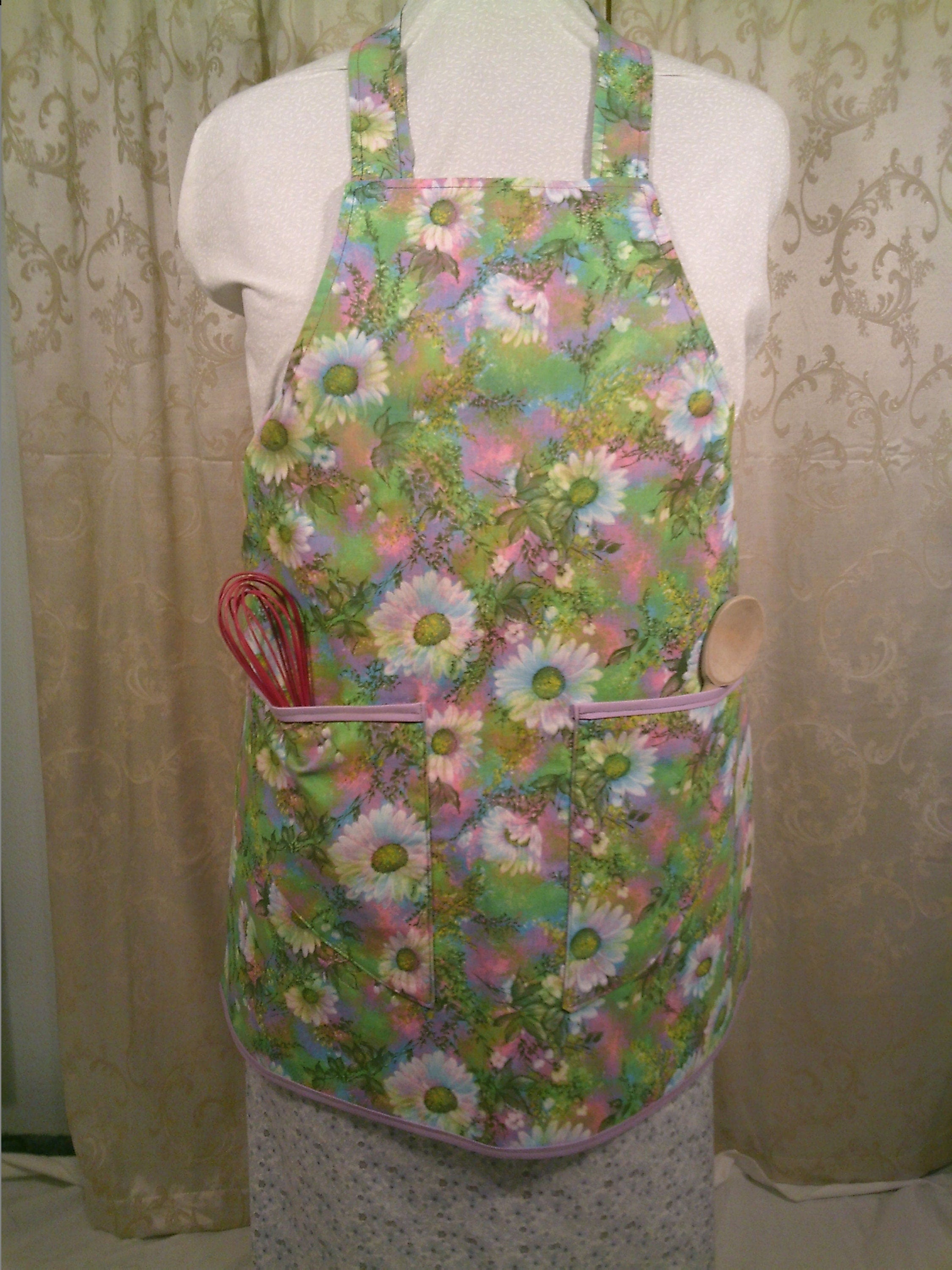 Adult Apron Springtime Flowers