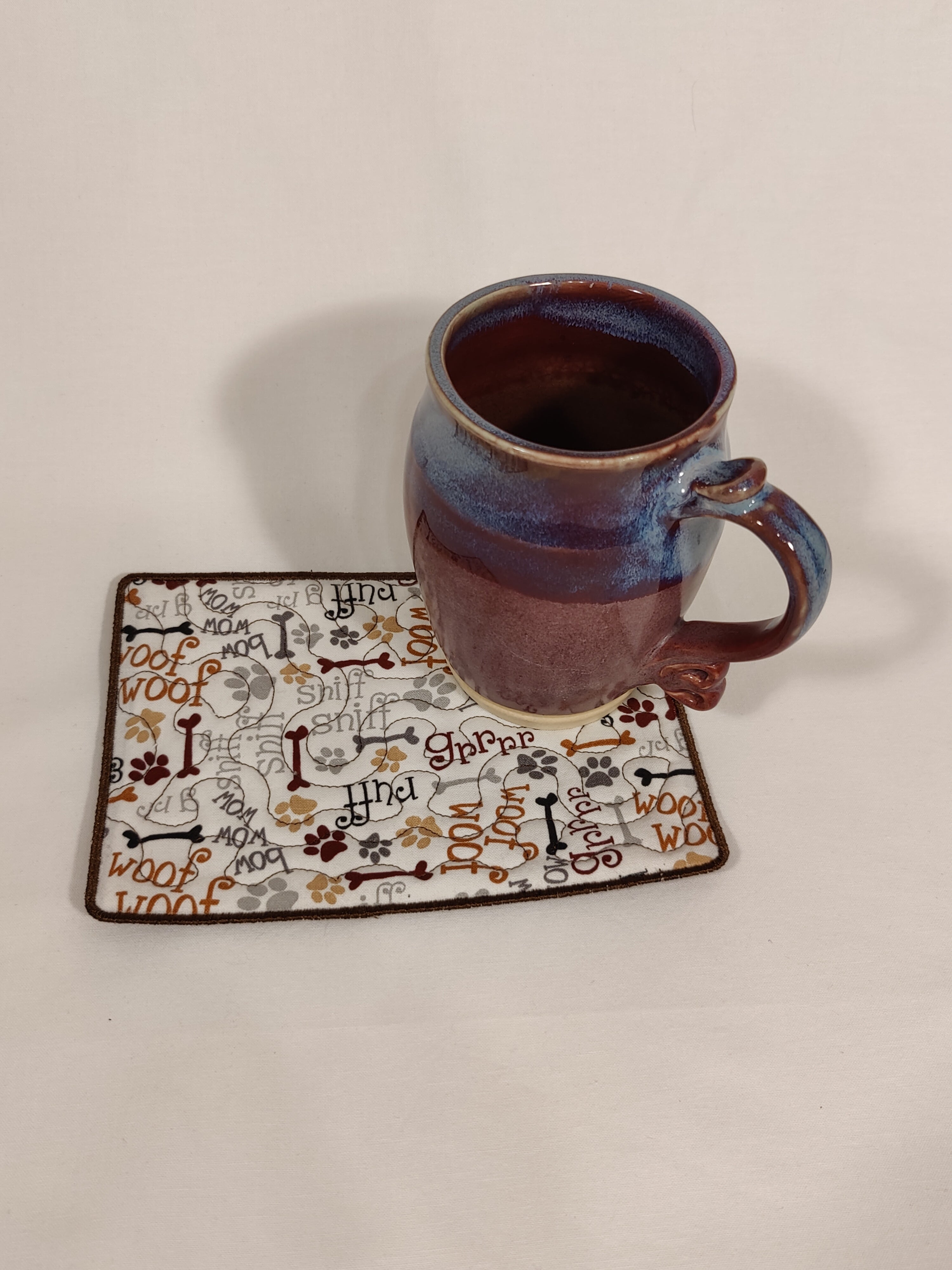 Mug Rug Dog Bones