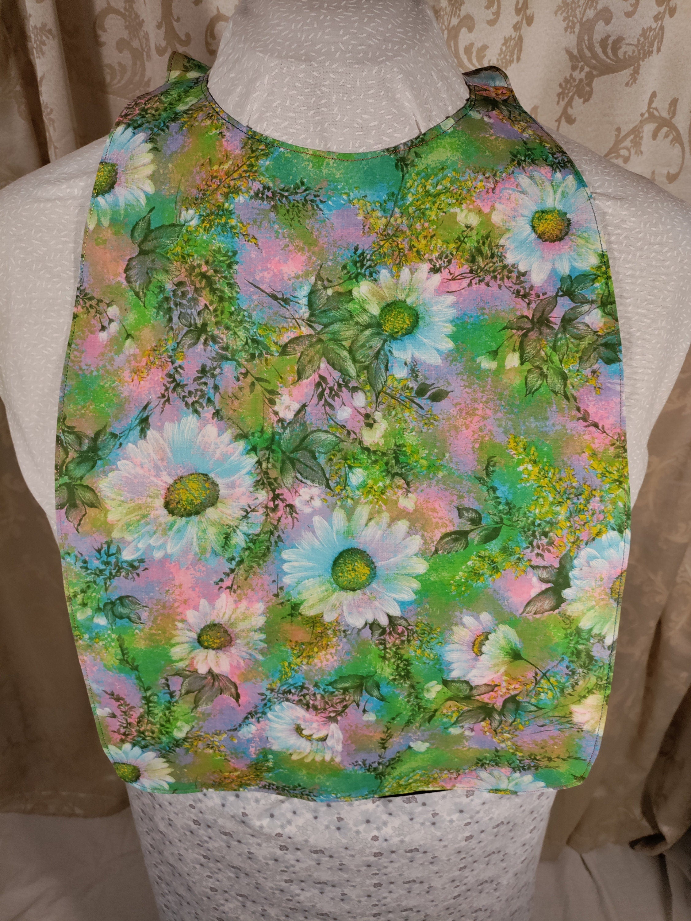 Adult Bib Springtime Flowers