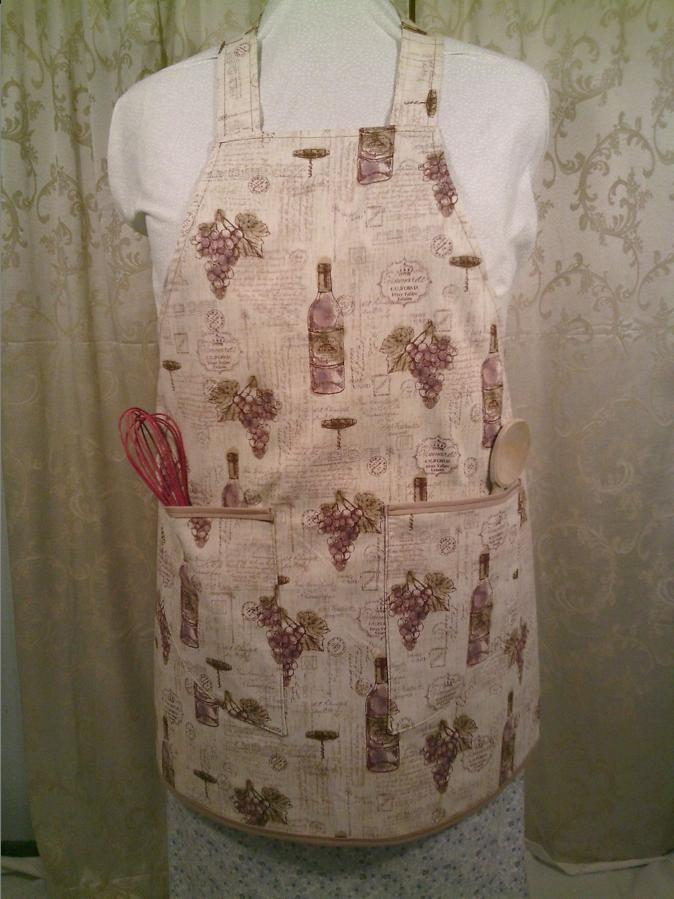 Adult Apron Grape and Wine