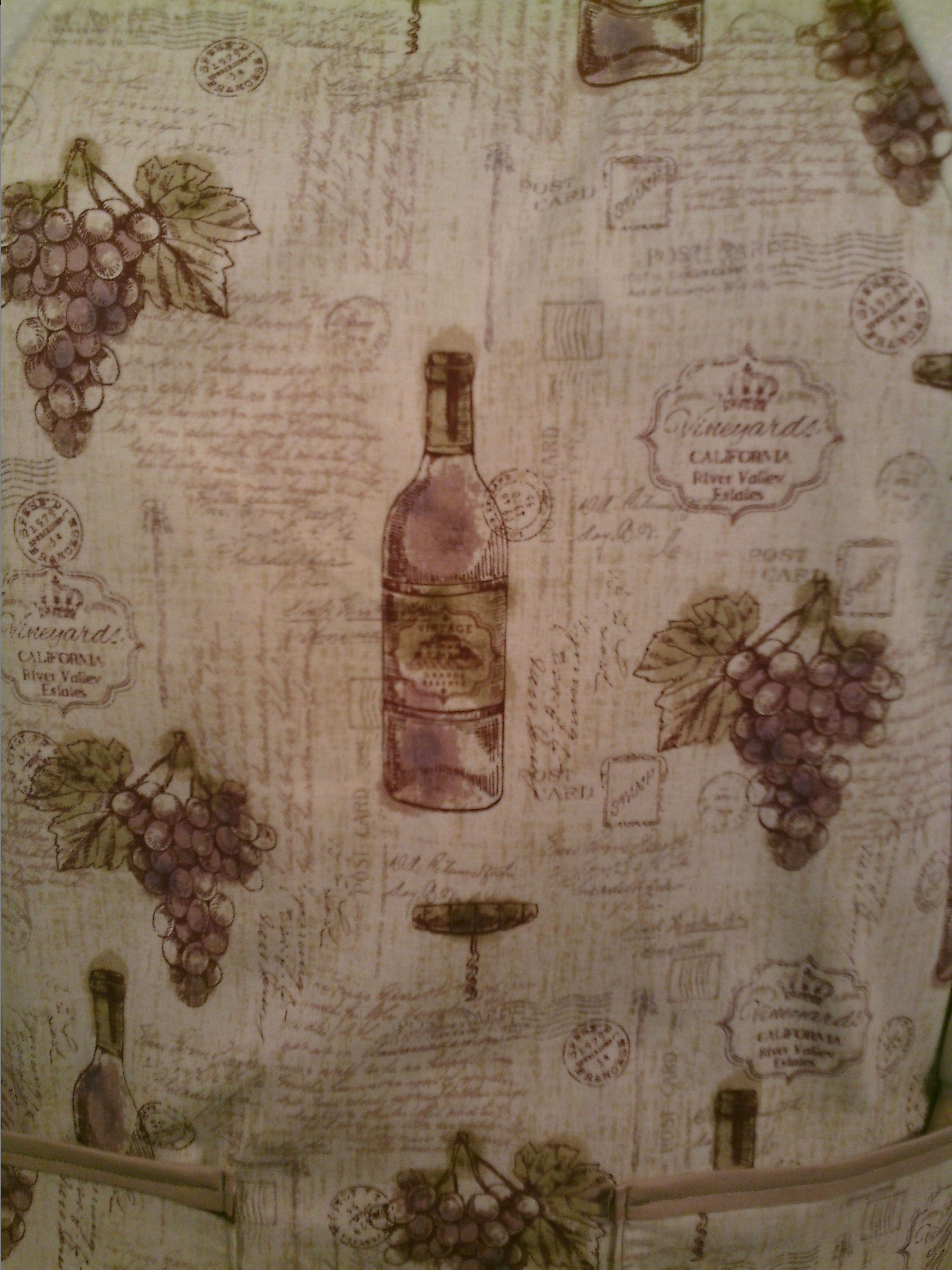 Adult Apron Grape and Wine