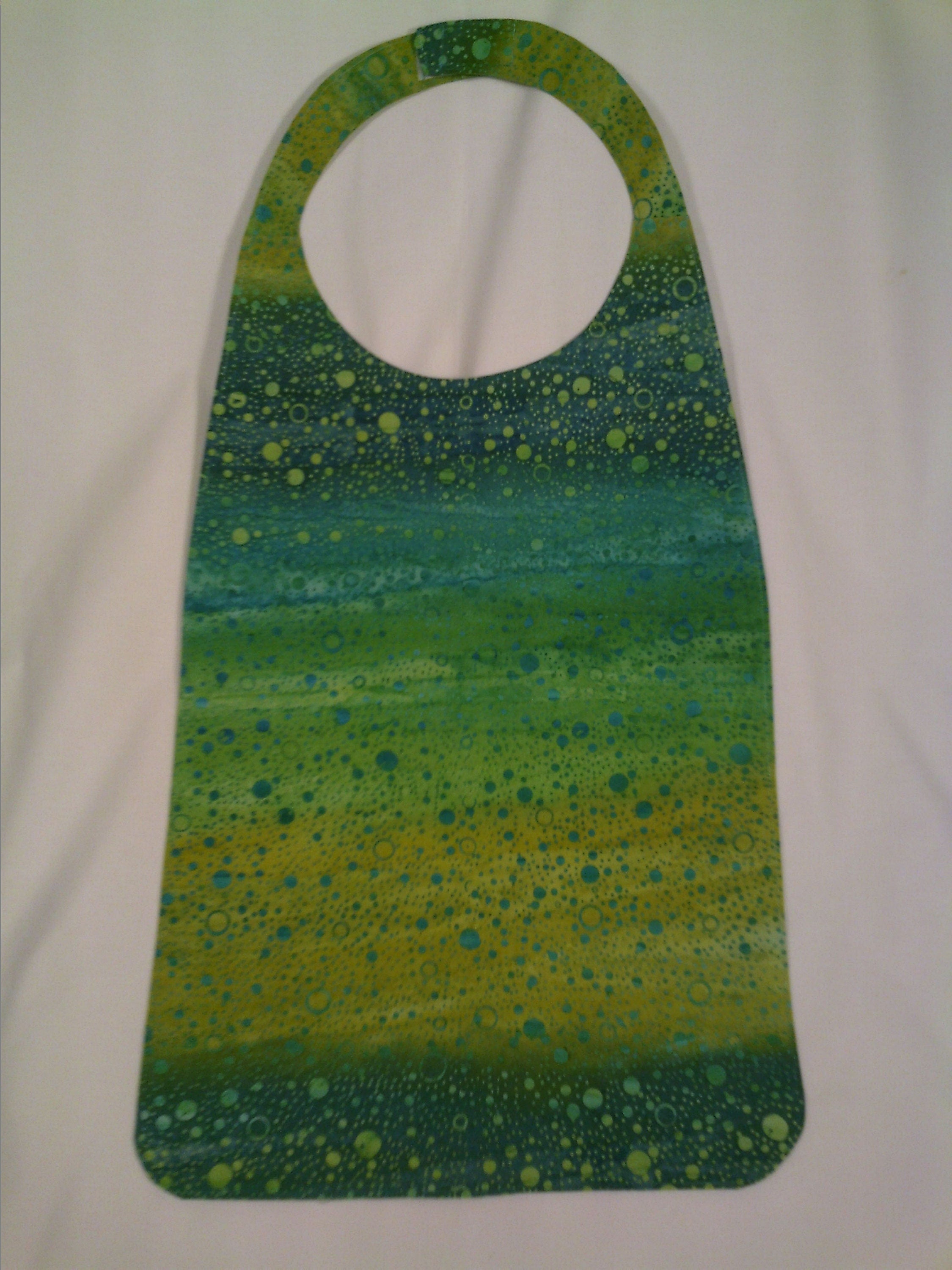 Adult Bib Green Batik