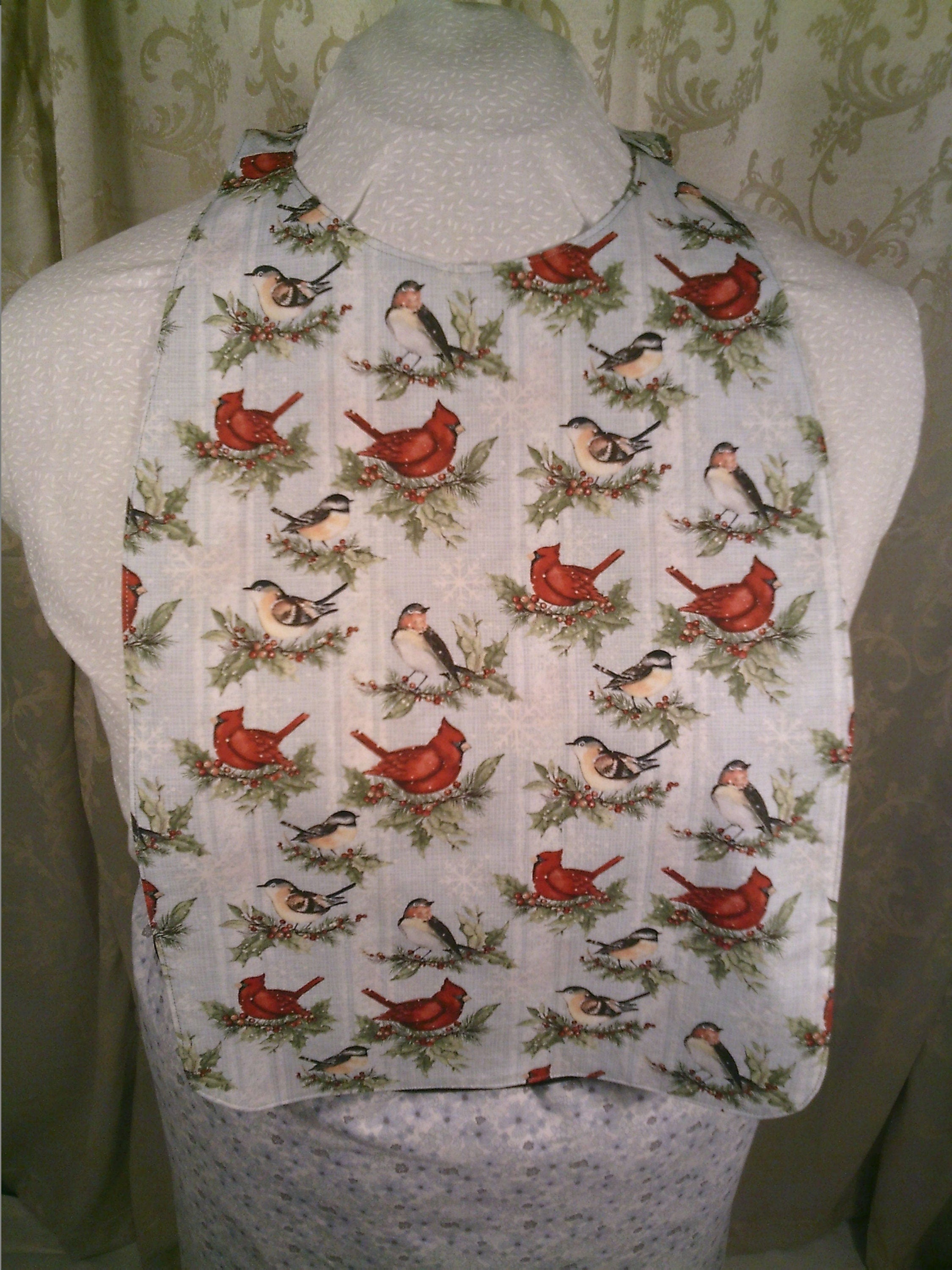 Adult Bib Christmas Birds