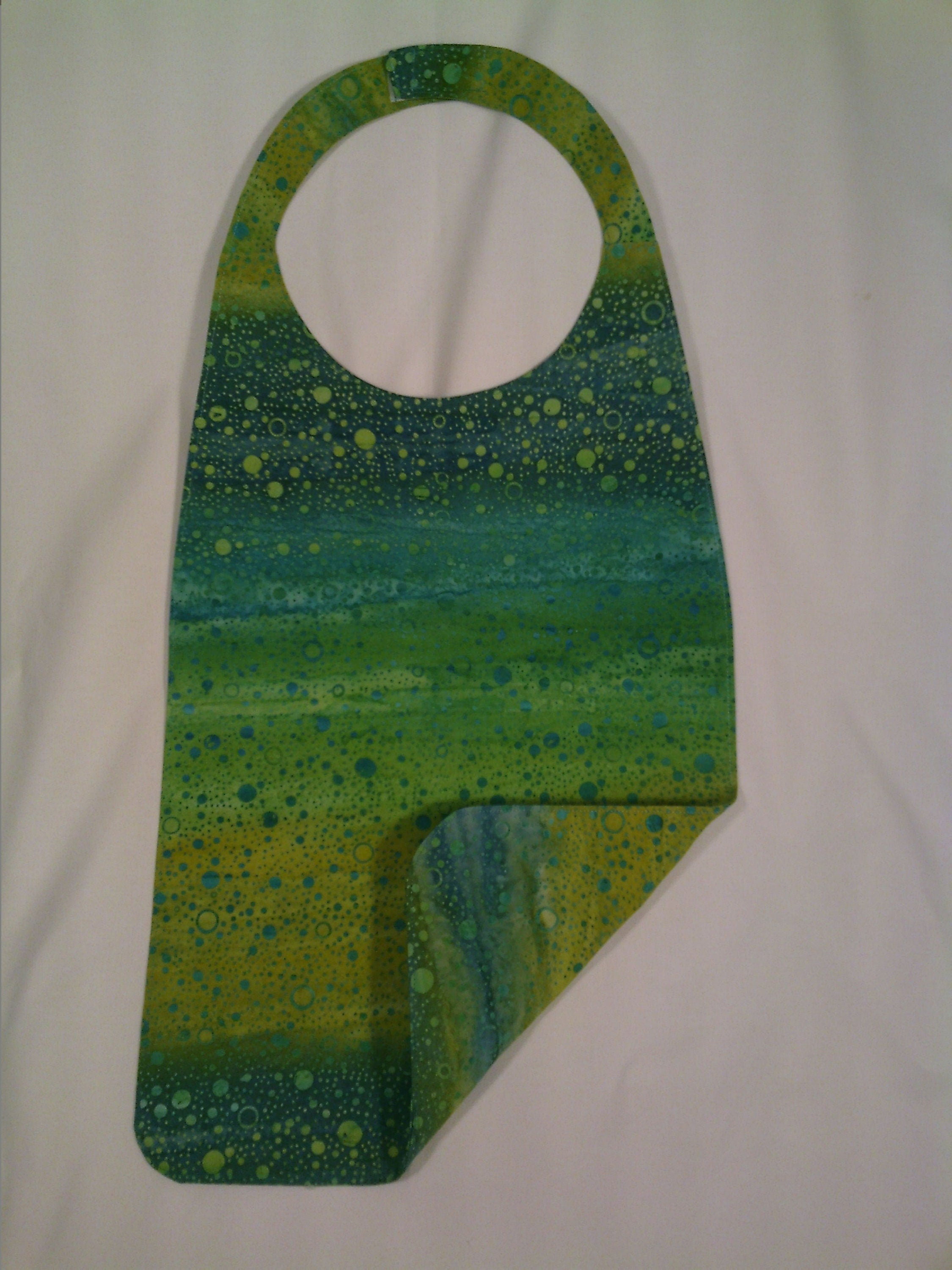 Adult Bib Green Batik