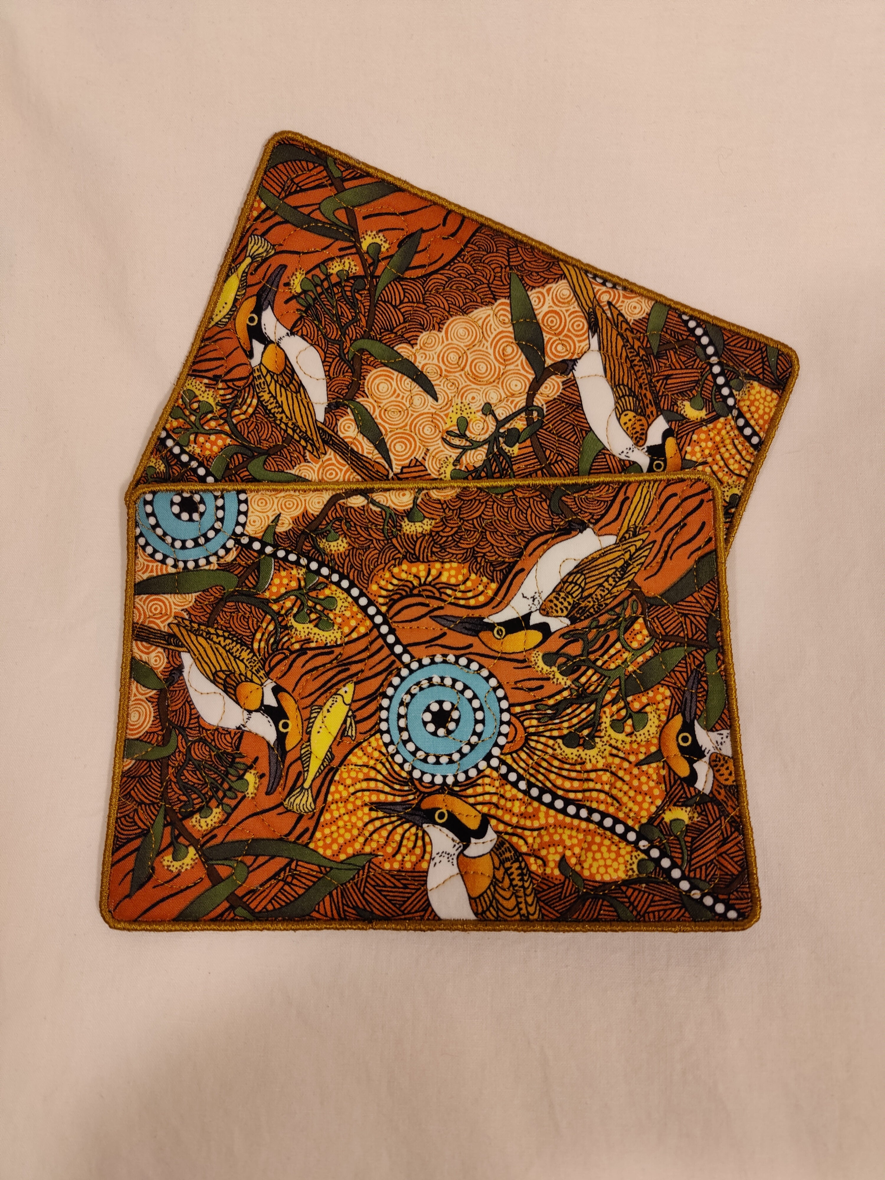 Mug Rug Australian Aboriginal King Fisher