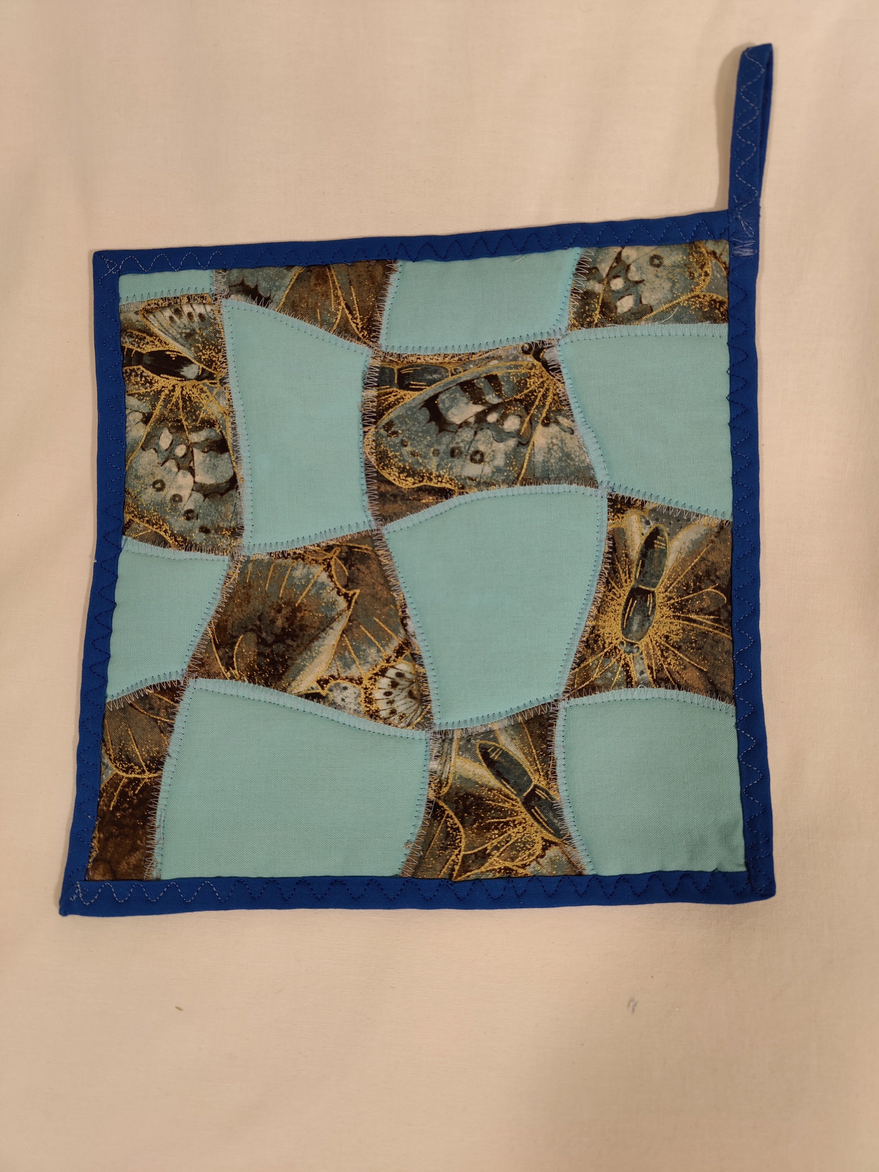Potholders Batik Butterfly Blue