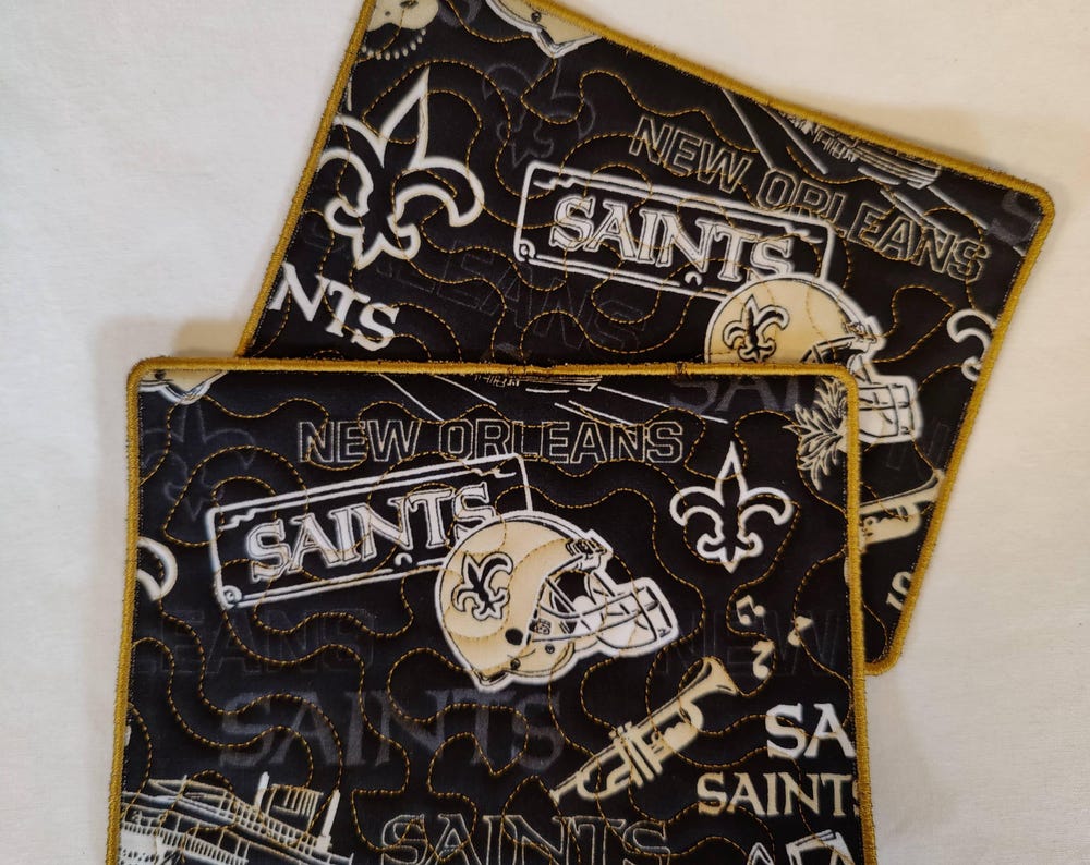 Mug Rug New Orleans Saints Set